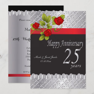 Invitation Joyeux 25 ans de mariage