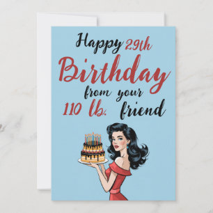 Invitation Joyeux 29e anniversaire de votre ami 110 lb Funny