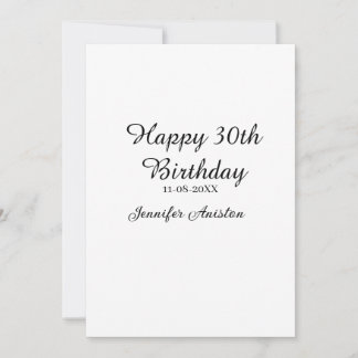 Invitation Joyeux 30e anniversaire ajouter nom date élégant s