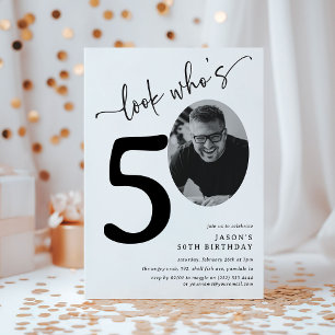 Invitation Joyeux 50 ans ! Photo Moderne pour les 50 ans
