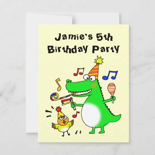 Invitation Joyeux 5e anniversaire ( J'ai 5 ans ) (Devant)