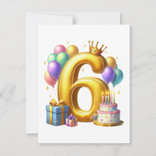 Invitation Joyeux 6e Anniversaire