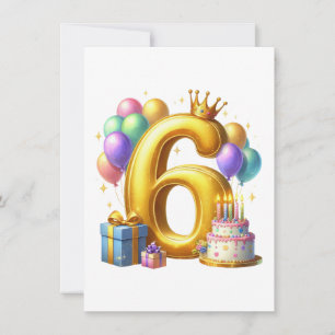 Invitation Joyeux 6ème Anniversaire