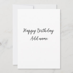 Invitation Joyeux anniversaire ajouter nom titre simple minim