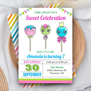 Invitation Joyeux Anniversaire au Pays des Sucreries de Bonbo