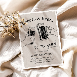 Invitation Joyeux anniversaire avec boissons et bières pour t