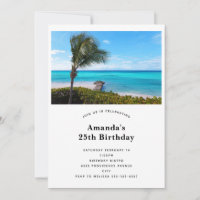 Joyeux Anniversaire Belle Plage Tropicale Arbre Pa