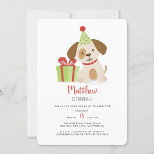 Invitation Joyeux Anniversaire Chiot Mignon