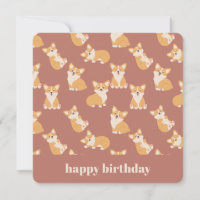 Joyeux anniversaire Cute Corgi Motif pour Amoureux