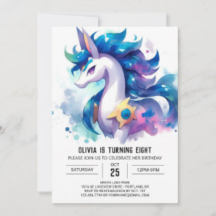 Invitation Joyeux anniversaire de Cheval Personnalisé
