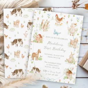 Invitation Joyeux Anniversaire de Ferme Grandmillénaire Peint