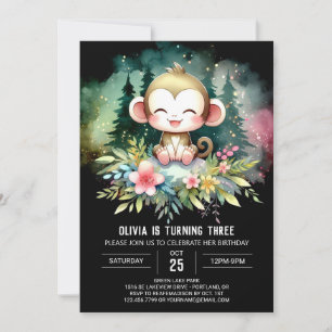 Invitation Joyeux anniversaire de singe