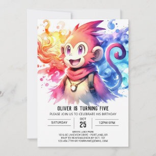 Invitation Joyeux anniversaire de singe en ligne