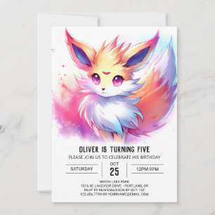 Invitation Joyeux anniversaire Digital Fox