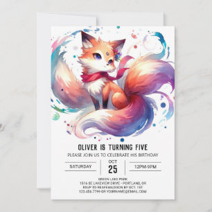 Invitation Joyeux anniversaire Digital Fox