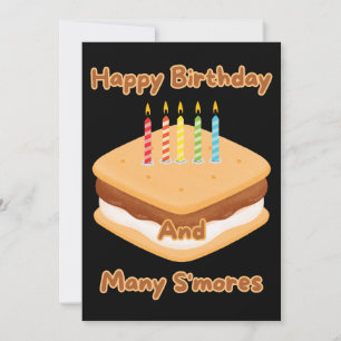 Invitation Joyeux Anniversaire et Beaucoup de S'mores Invitat