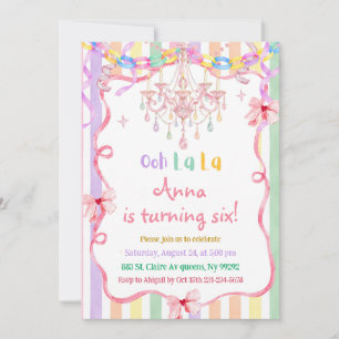 Invitation Joyeux Anniversaire Fantaisie Colorée Ooh La La