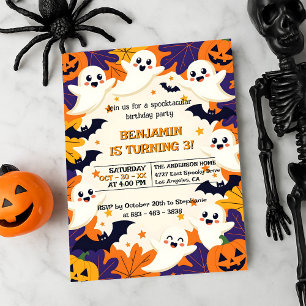 Invitation Joyeux Anniversaire Fantôme Citrouille Enfants Spo