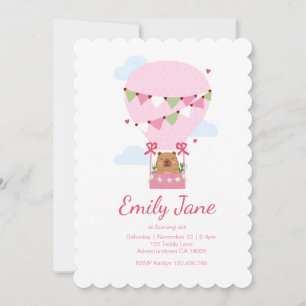 Invitation Joyeux Anniversaire Filles Ourson Mignon Capybara
