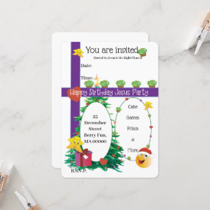 Invitation Joyeux anniversaire, Jésus