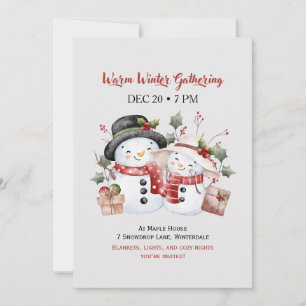 Invitation Joyeux Anniversaire Noël Hiver Wonderland
