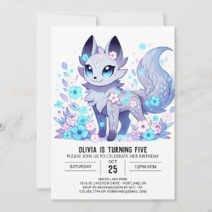 Invitation Joyeux anniversaire numérique du petit loup