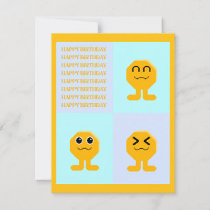 Invitation Joyeux Anniversaire Octagon Popkin