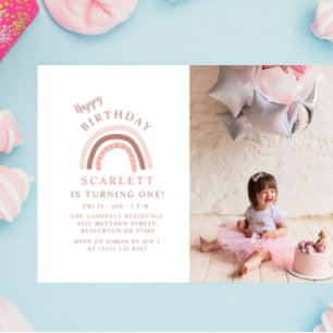 Invitation Joyeux Anniversaire Photo Personnalisé Fête Petite