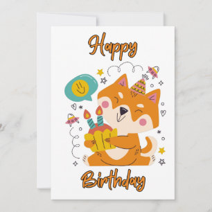 Invitation Joyeux Anniversaire Shiba Inu