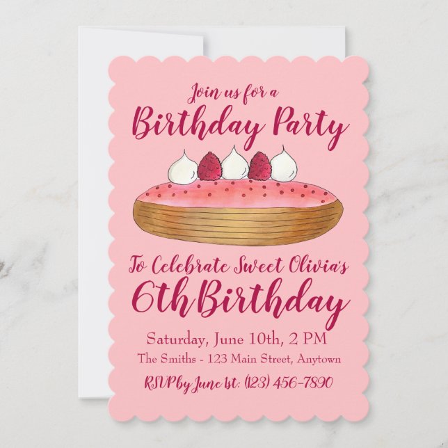 Invitation Joyeux Anniversaire Sweet Summer Framboises Berrie (Devant)