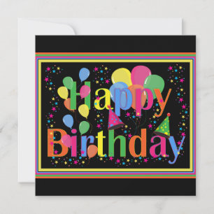 Invitation Joyeux Anniversaire TEMPLATE, personnalisable,