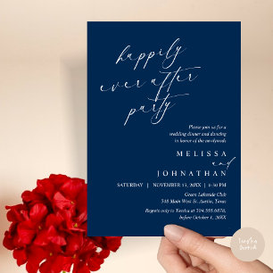 Invitation Joyeux Après La Fête, Dîner Mariage Elopement