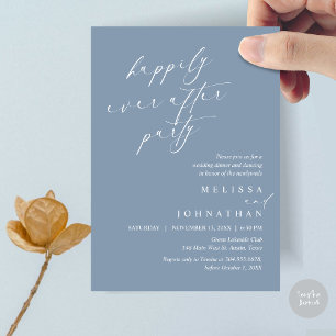 Invitation Joyeux Après La Fête, Dîner Mariage Elopement