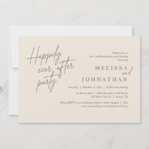 Invitation Joyeux Après La Fête, Dîner Mariage Moderne