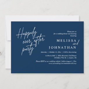 Invitation Joyeux Après La Fête, Dîner Mariage Moderne