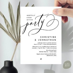 Invitation Joyeux Après La Fête, Dîner Mariage Moderne