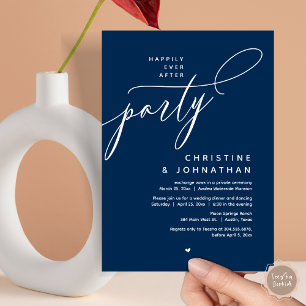 Invitation Joyeux Après La Fête, Dîner Mariage Moderne