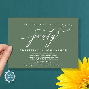 Invitation Joyeux Après La Fête, Dîner Mariage Moderne