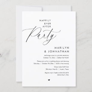 Invitation Joyeux Après La Fête, Dîner Mariage Romantique