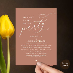Invitation Joyeux Après La Fête, Dîner Mariage Romantique