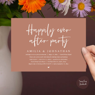 Invitation Joyeux Après La Fête, Dîner Mariage Romantique