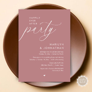Invitation Joyeux Après La Fête, Dîner Mariage Romantique