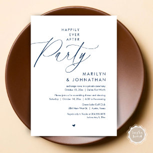 Invitation Joyeux Après La Fête, Dîner Mariage Romantique