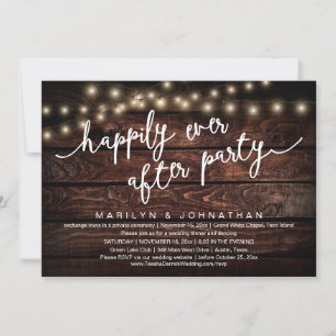 Invitation Joyeux Après La Fête, Dîner Rustique Mariage