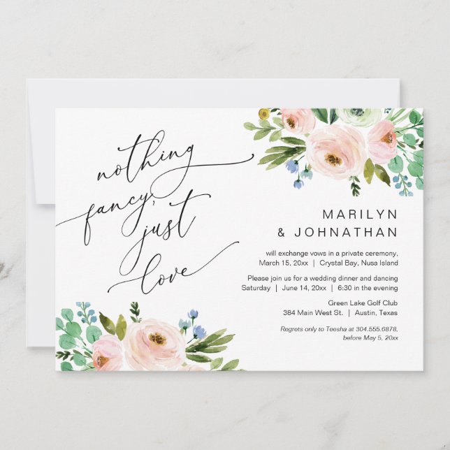 Invitation Joyeux Après La Fête, L'Édifice, La Verdure (Devant)