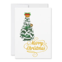 Joyeux Arbre de Noël Aquarelle Personnalisé 