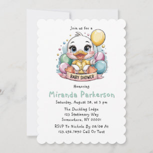 Invitation Joyeux Baby shower de canard
