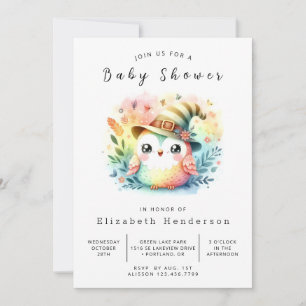 Invitation Joyeux Baby shower de chouette imprimable