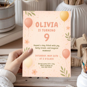 Invitation Joyeux Ballons Extravaganza fête d'anniversaire