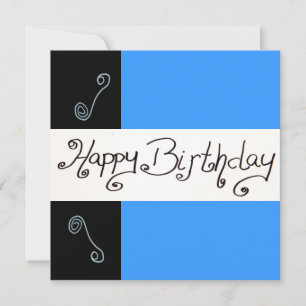 Invitation Joyeux bleu anniversaire